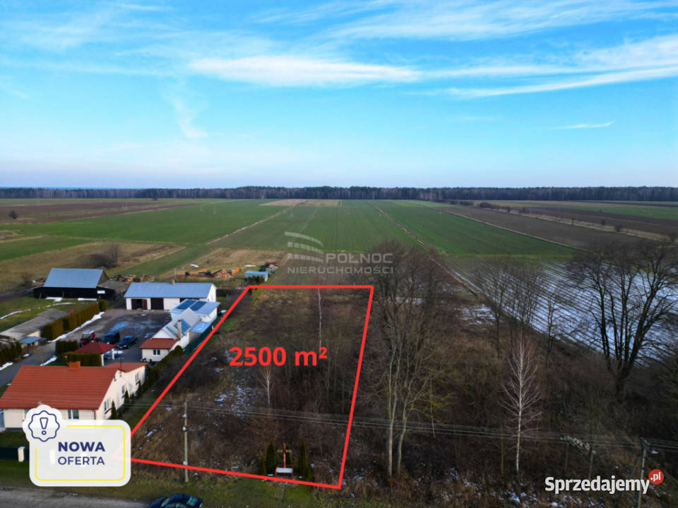 działka 2500 m w Lubniu Lubień