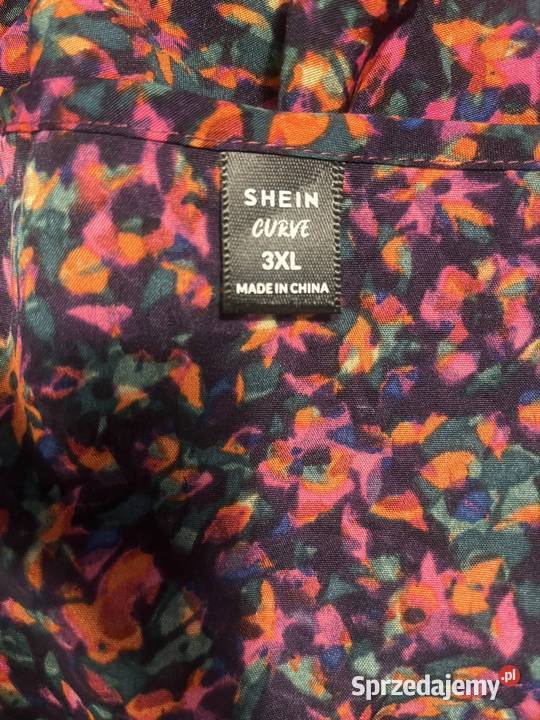 Shein curve sukienka modny wzór kwiaty hit 46 długi Choszczno