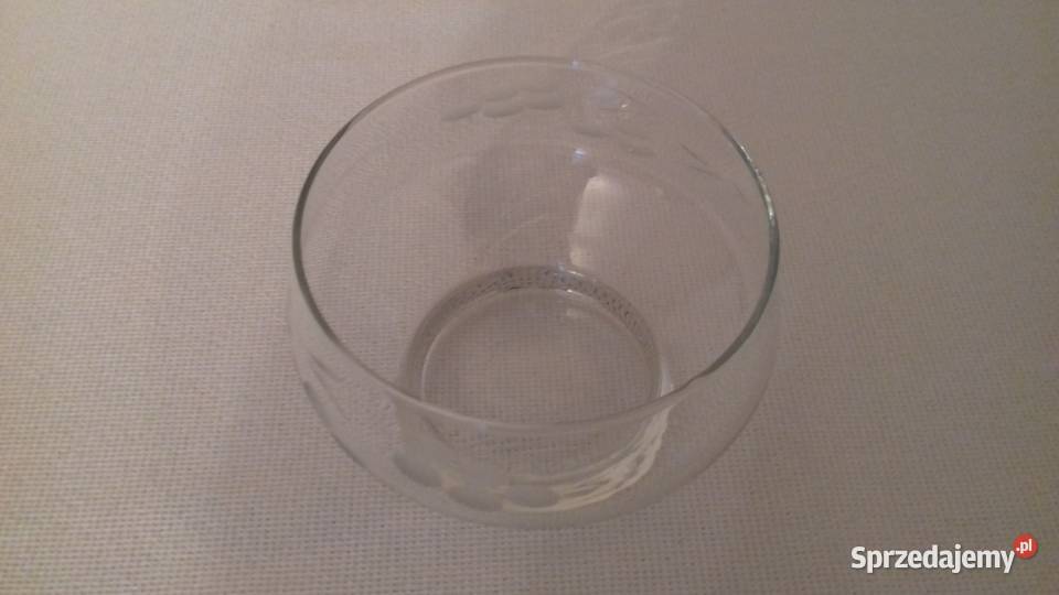 Salaterki szklane ze szlifem zestaw Vintage do Kraków