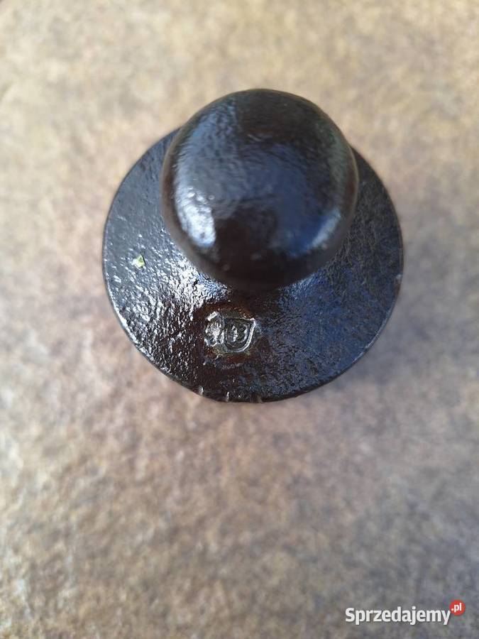 Stary odważnik do wagi ciężarek żeliwny 1 Antyki Antyki pomorskie Gdańsk