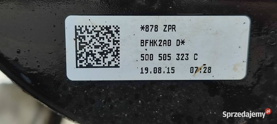 SKODA OCTAVIA III ZAWIESZENIE WÓZEK SANKI TYŁ osobowe