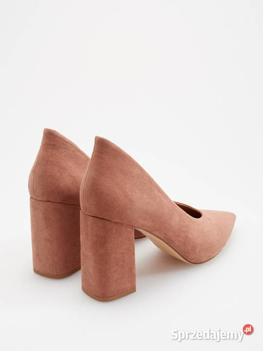 Wysokie buty Reserved 39 brudny róż słupek na Szczecin