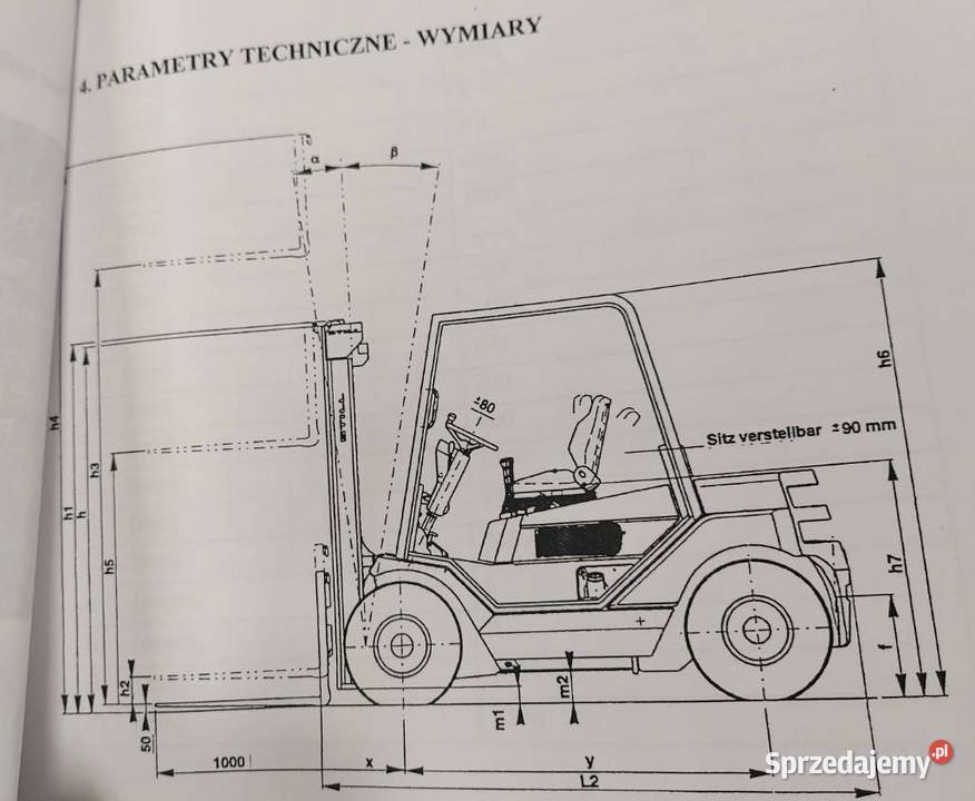 Wózek widłowy STILL R7080 8 ton udźwigu podnosi Nowiny