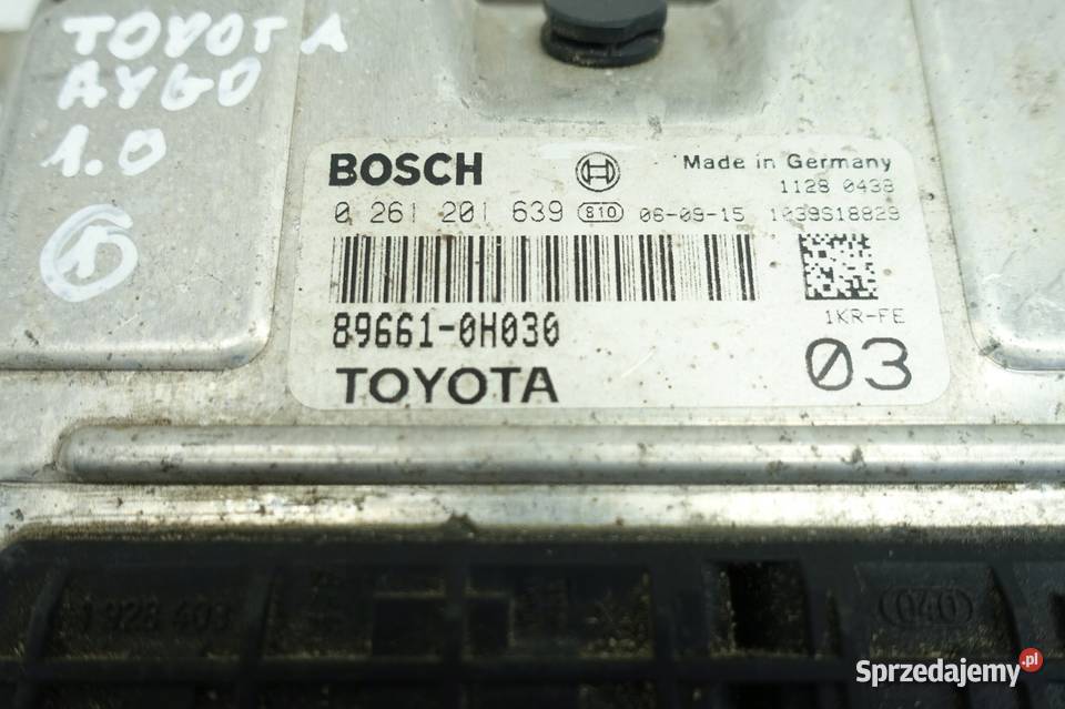 Toyota Aygo 10 KOMPUTER SILNIKA moduł 0261201639 Rudka