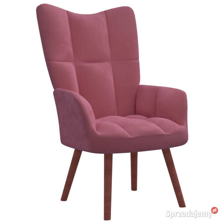 Fotel różowy obity aksamitem WM328055 Warszawa