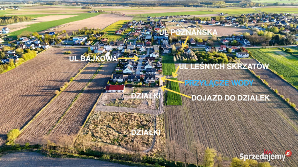 Działka 3737m2 Chomęcice Leśnych Skrzatów wielkopolskie