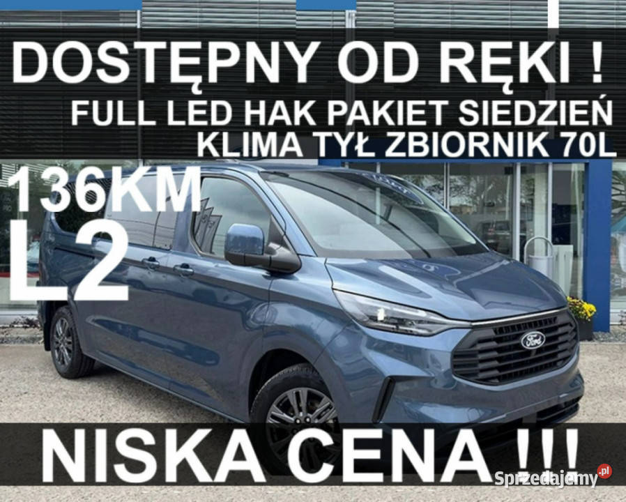 Ford Transit Custom L2 Trend Hak 136 Super Niska kurtyny powietrzne zachodniopomorskie Szczecinek