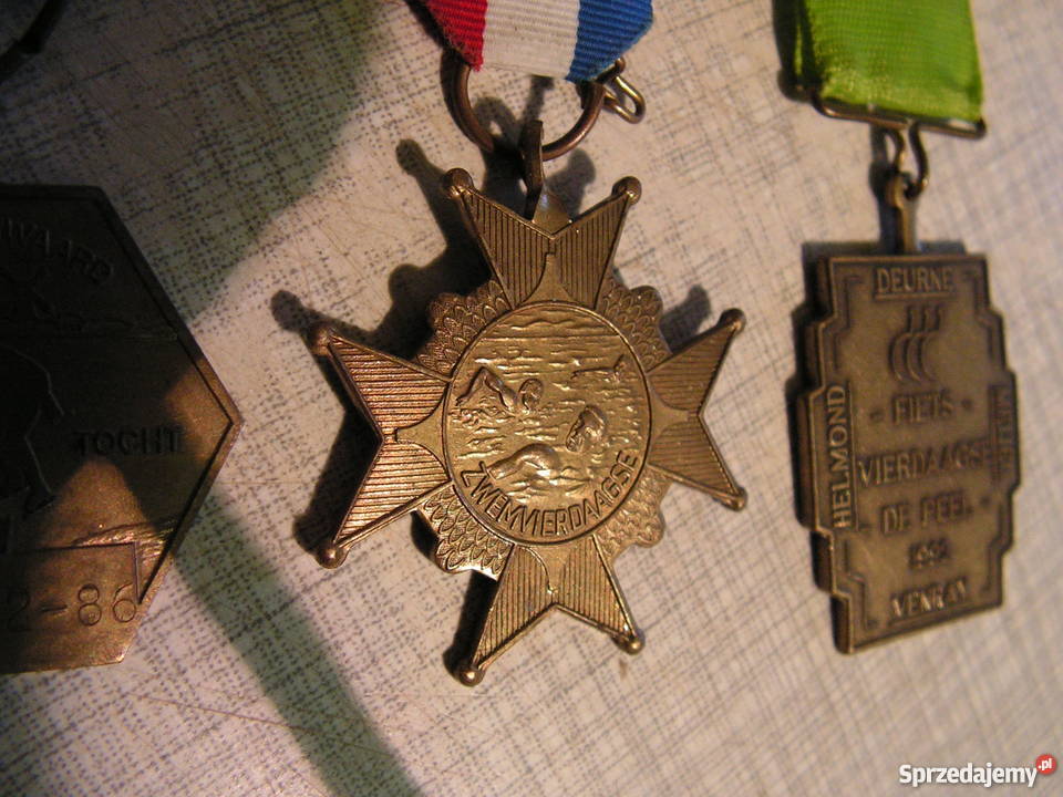 francuskie i belgijskie medale sportowe z lat łódzkie Sieradz