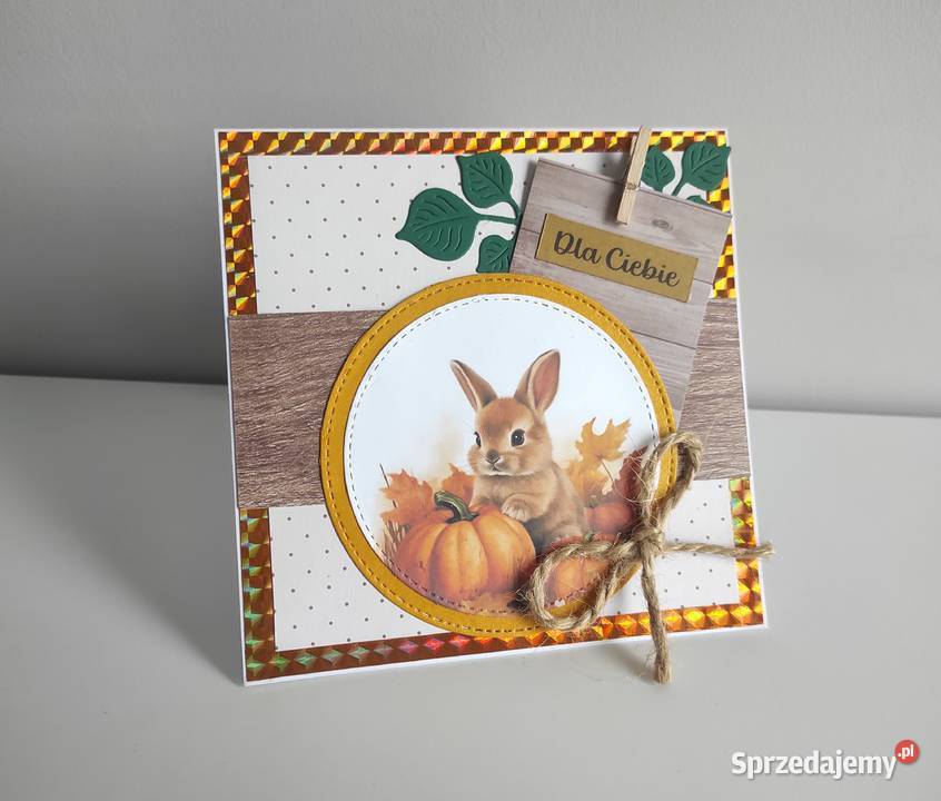 Jesienna kartka okolicznościowa ręcznie robiona Łódź sprzedam