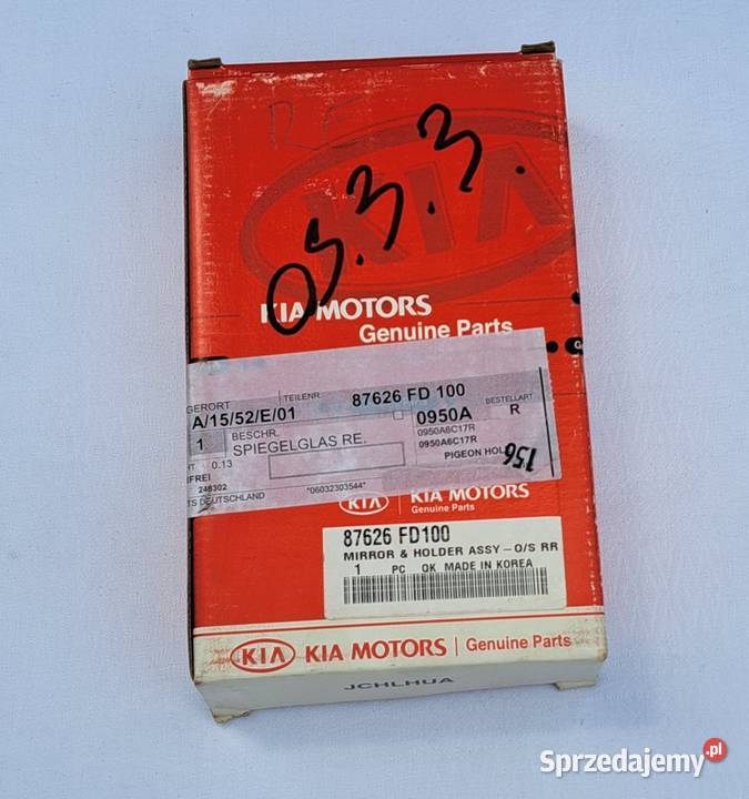 SZKŁO WKŁAD LUSTERKA PRAWY KIA RIO 20002005 Mielęcin