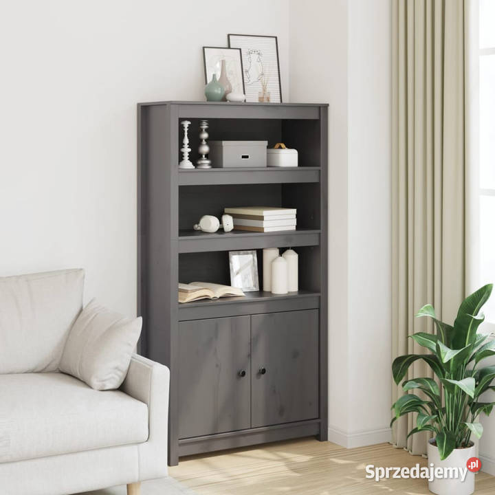 Szafka szara 80x35x154 lite drewno sosnowe Pozostałe mazowieckie Warszawa