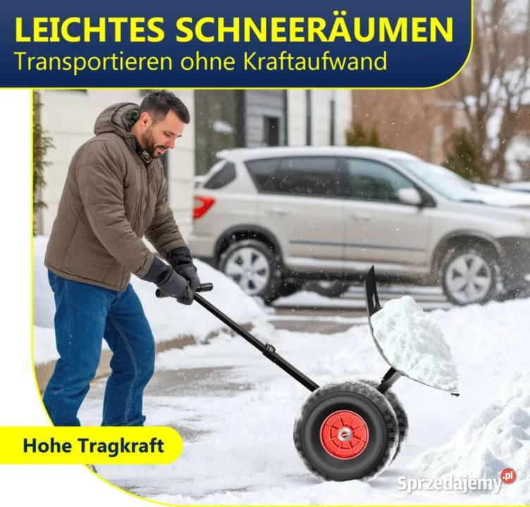 Łopata do śniegu pług na kołach odśnieżarka Wschowa