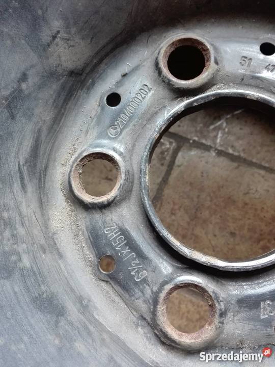 Mercedes W210 felga stalowa pojedyncza 15 osobowe