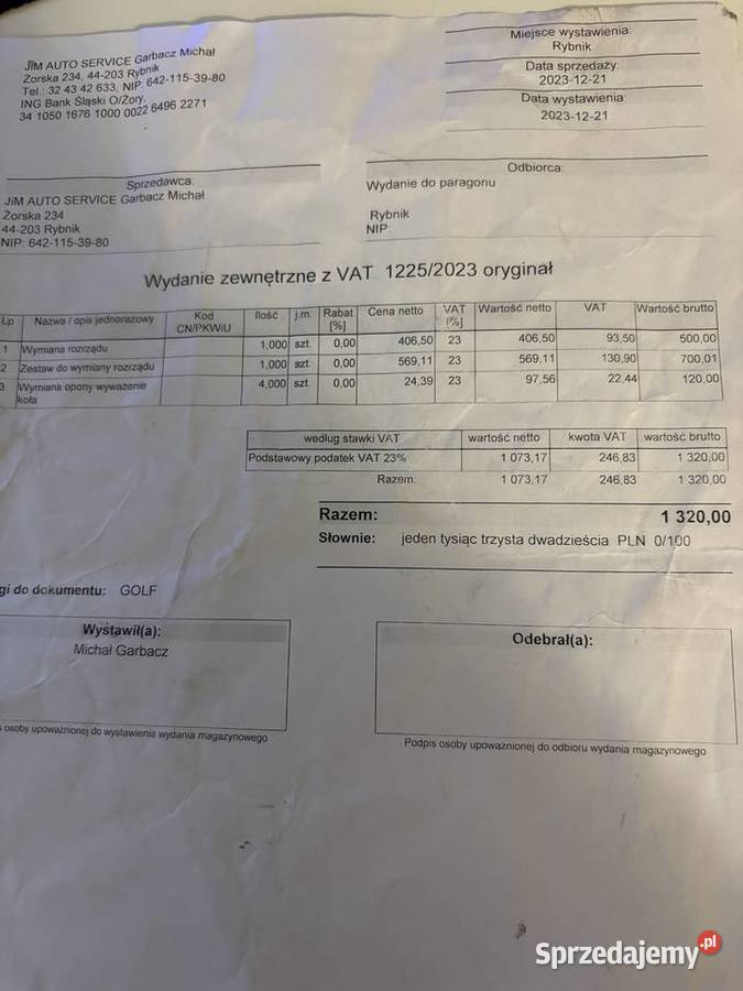 VW GOLF 4 14MPI LPG klimatyzacja hak Rok produkcji 2002 Strumień