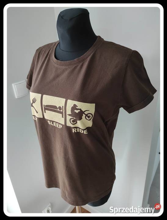 Tshirt koszulka bluzka brązowa bawełna IMPERIAL Płock