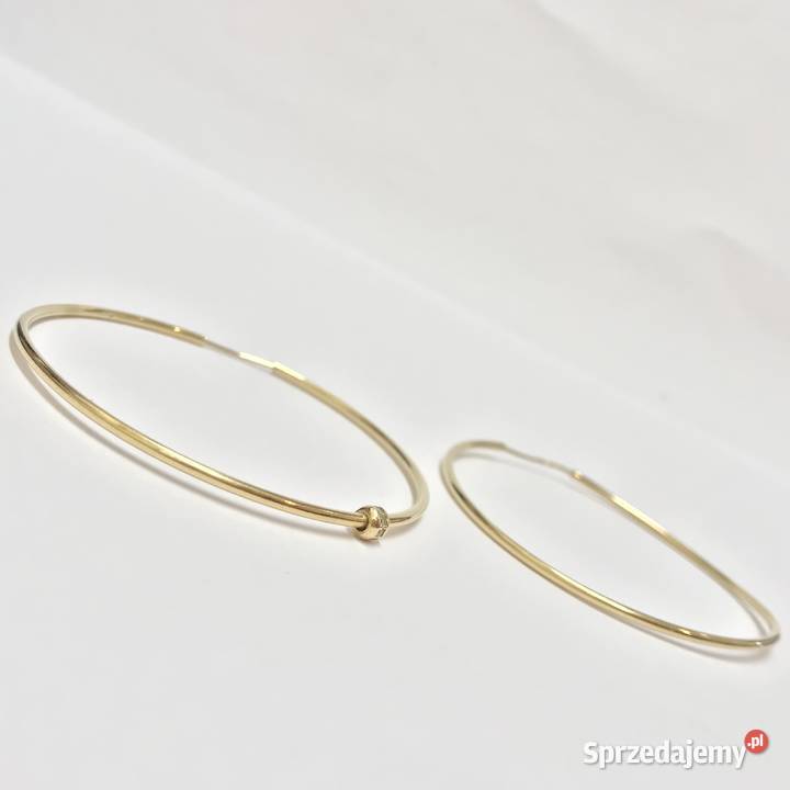 Złote KOLCZYKI 585 14K cudowne duże KOŁA 5