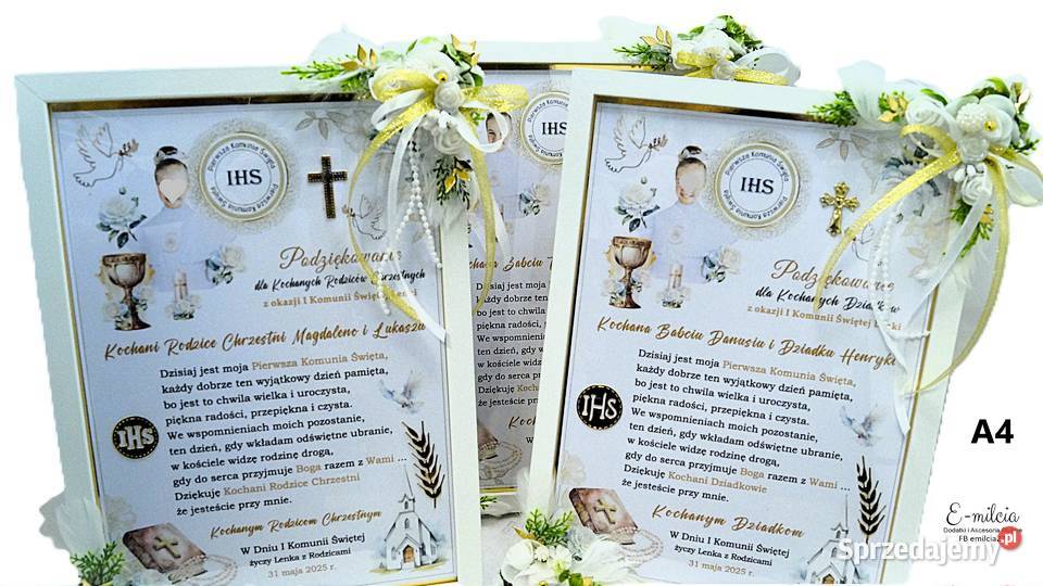 Jedno wspólne podziękowanie RAMKA 3D RODZICÓW Pozostałe Dom i Ogród Zielona Góra sprzedam