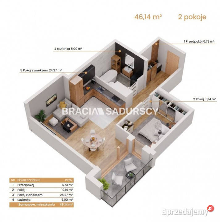 sprzedaży mieszkania 4614m2 2 pokoje Katowice