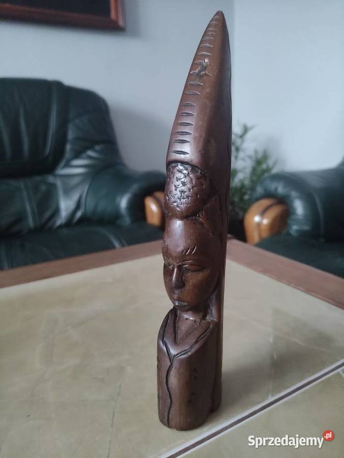 Rzeźba heban Kenia lata 60 te Janów Lubelski