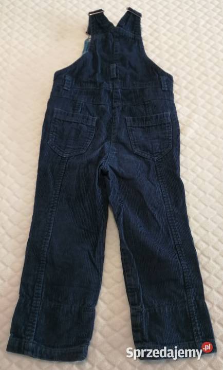 Spodnie ogrodniczki sztruksowe 92 Papagino niebieski Spodnie Czeladź