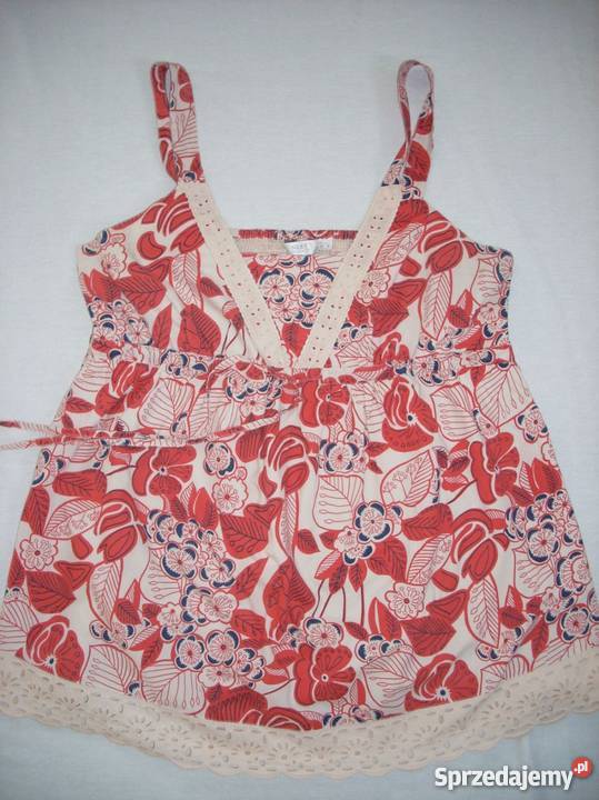 NEXT Bluzka Tunika Haft Bawełna Ciąża 46 Nowy Sącz