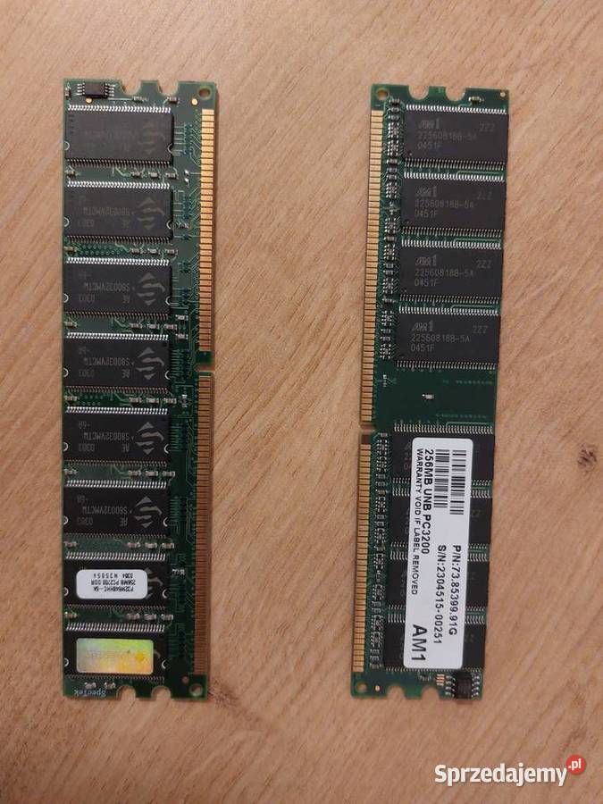 Pamięć RAM 256 MB DDR 2 kostki Kingstone sprawne Komputery i Akcesoria Czarnków
