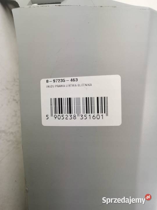PRAWA LISTWA BŁOTNIKA ISUZU D 20032008 NOWY osobowe sprzedam