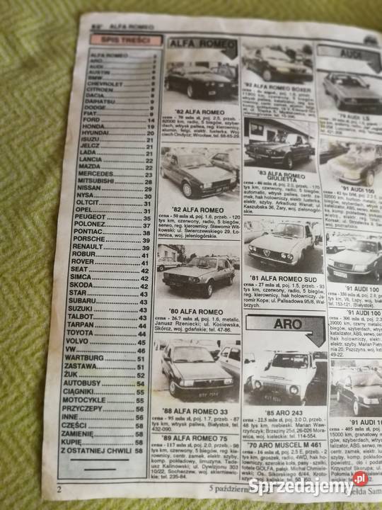 Gazeta Giełda Samochodowa 1992 r Vintage Retro zachodniopomorskie Szczecin