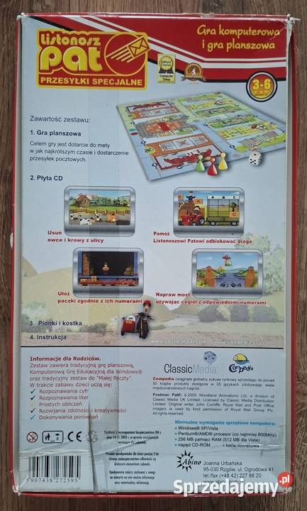 Listonosz Pat przesyłki specjalne gra planszowa Zielona Góra