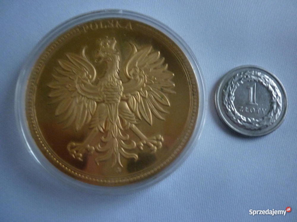 JAN PAWEŁ II Papież 50 BANKNOTEM Pozłacana Medal Sosnowiec