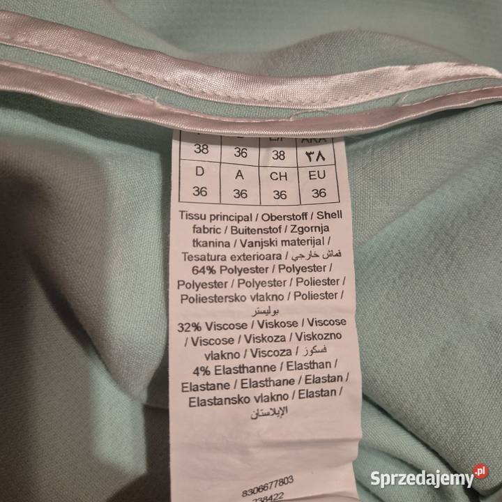 Długi żakiet dzianinowy płaszcz trencz narzutka Rozmiar 36(S) Brzesko