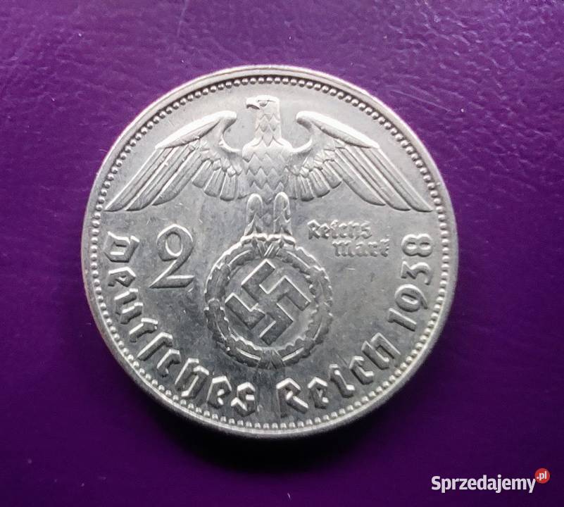 Moneta 2 MARKI 1938 B HITLEROWSKA III RZESZA mazowieckie Pruszków sprzedam