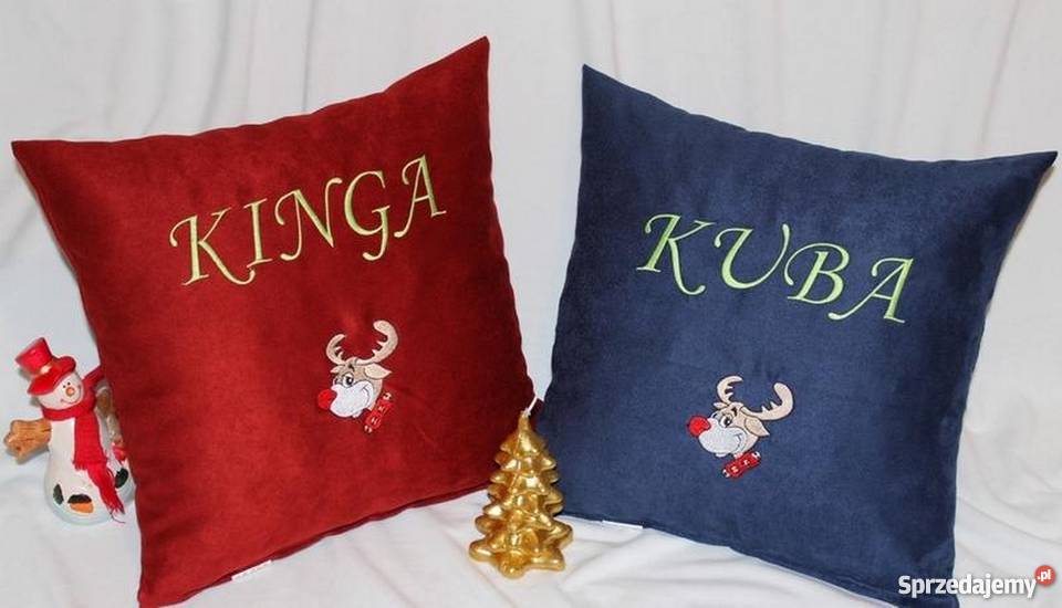 Poduszka na Święta Dziecka z Imieniem na Pościel i koce Grudziądz
