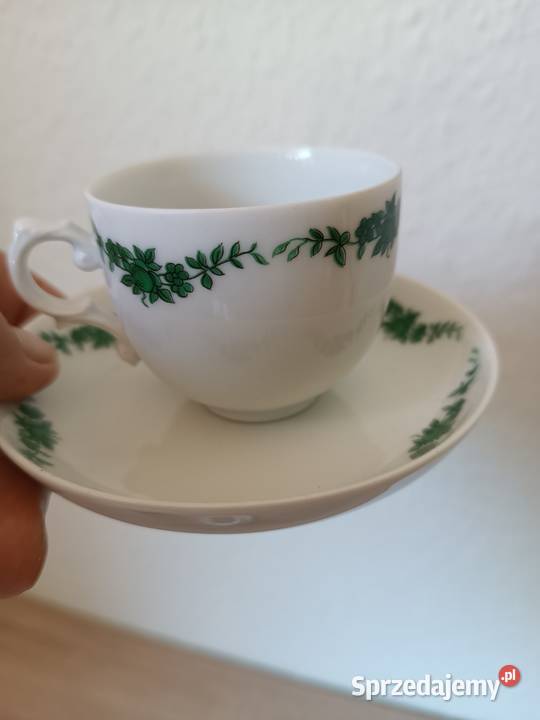 Porcelanowe sygnowane małe filiżanki Porcelana i szkło Gorlice