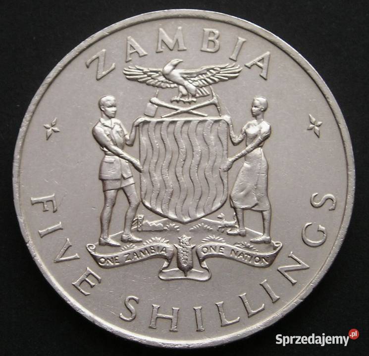 ZAMBIA 5 SHILLING 1965 PREZYDENT KAUNDA Łódź