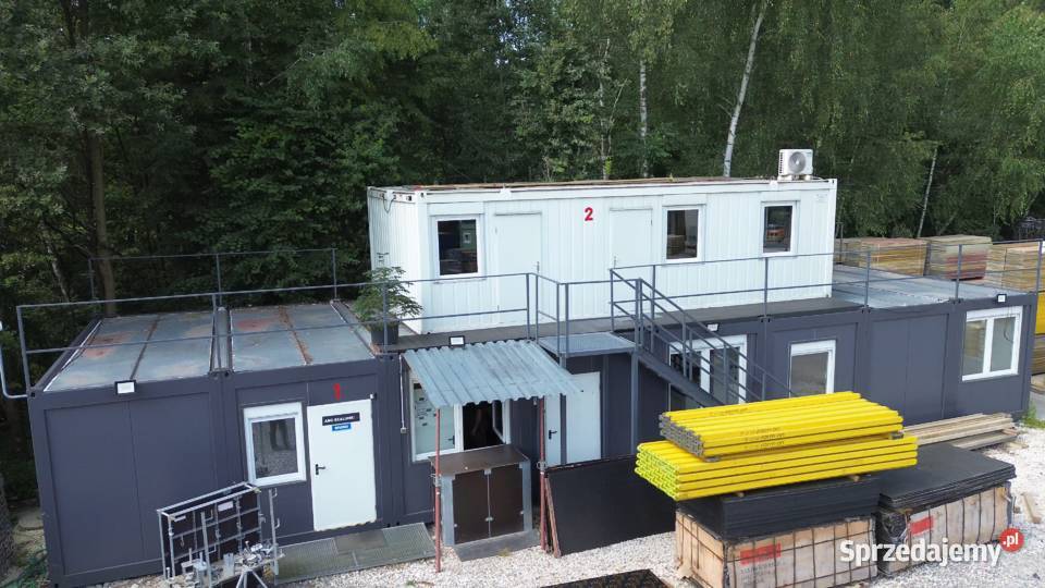 Kontener biurowy 6x18 szary kuchnia toaleta małopolskie Kraków