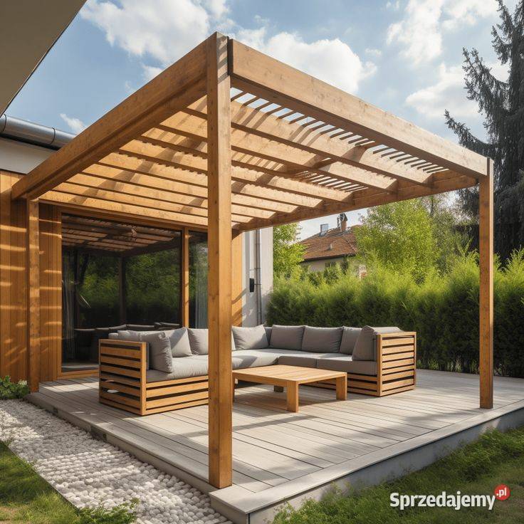Altana ogrodowapergola drewno klejone Katowice