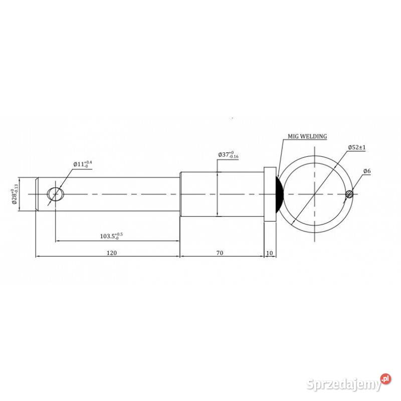 Sworzeń dwustopniowy kat 23 1160060000 małopolskie Kamionna sprzedam