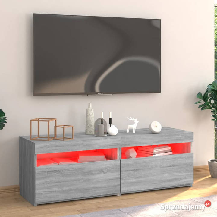 Szafka pod TV z LED szary dąb sonoma 120x35x40 Warszawa sprzedam