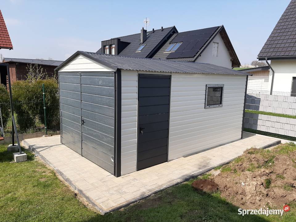 Garaż Blaszany BIAŁY SCHOWEK OGRODOWY MAGAZYN 30m2 Końskie