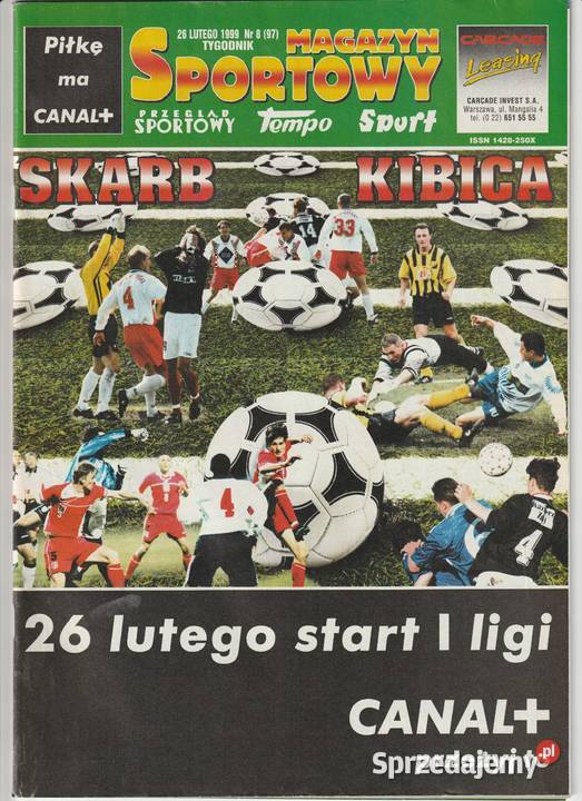 MAGAZYN SPORTOWY SKARB KIBICA LIGA 1999 Antykwariat Łódź sprzedam