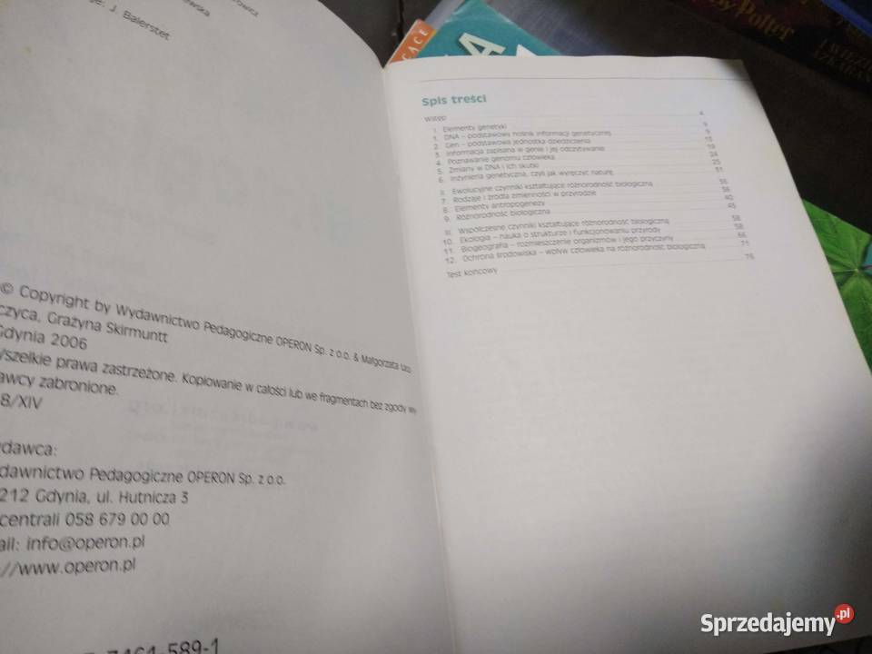 biologia 2 ćwiczenia operon księgarnie szkolne Warszawa