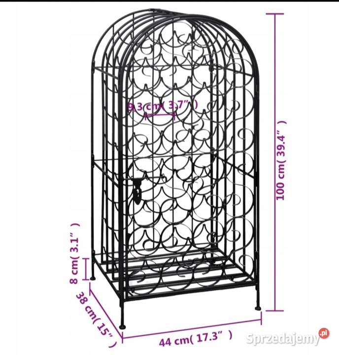 Metalowy stojak na 35 butelek wina