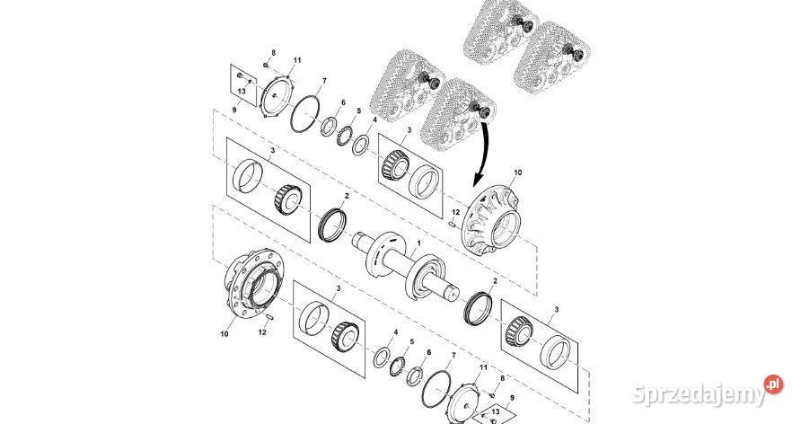 John Deere 9470RX Łoźysko wałeczkowe skośne Pozostałe wielkopolskie