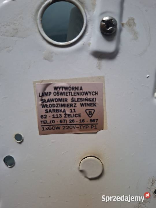 Plafon sufitowy z kloszem szklanym lampa Małkinia Górna sprzedam