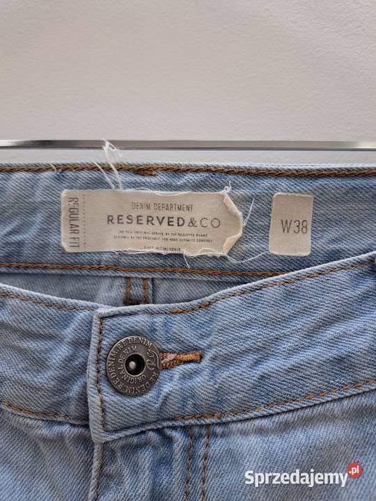 Szorty jeansowe męskie Reserved W38 Jasny denim Odzież codzienna Trąbki Wielkie
