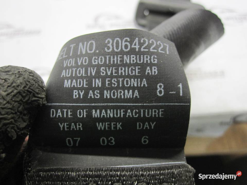 VOLVO C30 RDESIGN 07r pas bezpieczeństwa prawy osobowe Kielce