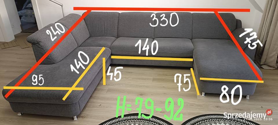 Narożnik C firmy DFM grafit szenil zachodniopomorskie