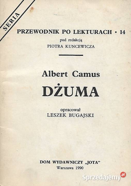 Dżuma A Camusa oprac L Bugajski Puławy sprzedam