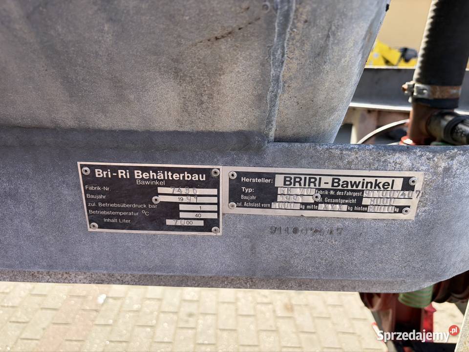 Beczkowóz 7000 litrów beczka szambiarka Myszyniec